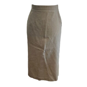 𝅺nwot. JOAN LESLIE, Tan, Pencil, Skirt, Plus Size 16, Polyester Blend, Lined